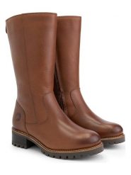 TRAVELIN' Skórzane kozaki "Fitjar" w kolorze jasnobrązowym rozmiar: 39. Brązowe kozaki damskie Travelin', bez obcasa. Za 395.94 zł.