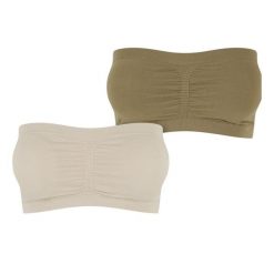 Top Damski Z Pikowanej Tkaniny Bez Ramiączek 2pak. Białe topy damskie Urban Classics, m, bez wzorów, z tkaniny, bez kołnierzyka. Za 68.99 zł.