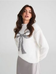 Sweter - wielobarwny. Swetry klasyczne damskie Sinsay, l, bez kołnierzyka. Za 69.99 zł.