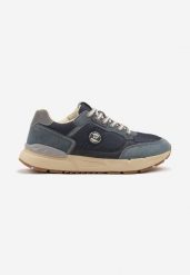 Granatowe Skórzane Buty Sportowe Sneakersy z Naszywkami Tellirisse. Niebieskie buty sportowe na co dzień męskie Born2be, z jeansu, bez zapięcia. Za 179.99 zł.