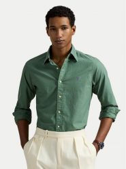 Polo Ralph Lauren Koszula 710804257056 Zielony Slim Fit. Zielone koszule męskie Polo Ralph Lauren, m, bez wzorów, z bawełny, bez kołnierzyka, bez ramiączek. Za 659.99 zł.
