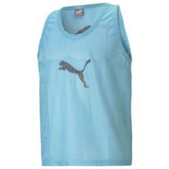 Koszulka Puma Bib. Niebieskie t-shirty damskie Puma, l, bez wzorów, bez kołnierzyka. Za 34.90 zł.