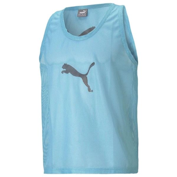 Koszulka Puma Bib. Niebieskie t-shirty damskie Puma, l, bez wzorów, bez kołnierzyka. Za 34.90 zł.