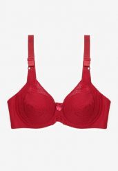 Bordowy Biustonosz Full Cup z Regulowanymi Ramiączkami Vikole. Czerwone biustonosze Renee, bez wzorów. Za 24.99 zł.