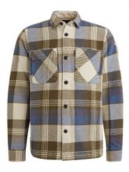 PME Legend Koszula w kolorze oliwkowo-niebiesko-kremowym rozmiar: L. Brązowe koszule męskie PME Legend, l, bez wzorów, z bawełny, bez kołnierzyka, bez ramiączek. Za 300.21 zł.