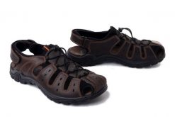 Manitu 620004-02 brązowy, sandały męskie. Brązowe sandały męskie Manitu, bez zapięcia. Za 394.90 zł.