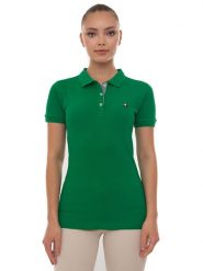 SIR RAYMOND TAILOR Koszulka polo "Angie" w kolorze zielonym rozmiar: S. Zielone bluzki damskie Sir Raymond Tailor, s, bez wzorów, z bawełny, bez kołnierzyka, bez ramiączek. Za 109.52 zł.