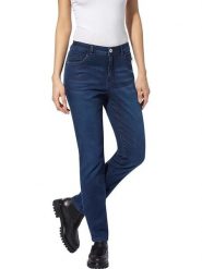 Heine Dżinsy - Regular fit - w kolorze granatowym rozmiar: 38. Niebieskie jeansy damskie Heine. Za 92.42 zł.