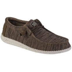 Buty Hey Dude Wally Sox M 40019-255 brązowe. Brązowe buty sportowe na co dzień męskie z gumy, bez zapięcia. Za 476.18 zł.