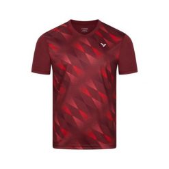 Koszulka sportowa unisex VICTOR T-43102 D r. S. Czerwone bluzki sportowe damskie VICTOR, s, bez wzorów, bez ramiączek. Za 129.99 zł.