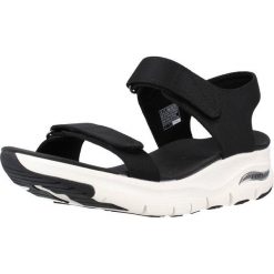 Buty Kobieta Skechers Arch Fit Touristy czarny. Czarne buty sportowe na co dzień damskie Skechers, bez wzorów, z tkaniny, trekkingowe. Za 249.99 zł.