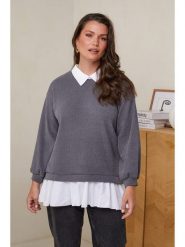 Curvy Lady Sweter w kolorze szarym rozmiar: 48/50. Szare swetry klasyczne damskie Curvy Lady, z bawełny, bez kołnierzyka. Za 150.95 zł.