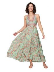 Ipanima Sukienka w kolorze zielonym ze wzorem rozmiar: 34-40. Zielone sukienki damskie Ipanima, bez wzorów, bez kołnierzyka, bez ramiączek, maxi, rozkloszowane. Za 87.81 zł.