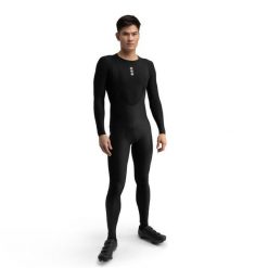 Męskie termiczne długie spodnie rowerowe gravel Kolarstwo Siroko Apalache. Czarne spodnie materiałowe męskie SIROKO, bez wzorów, z tkaniny, sportowe. Za 424.00 zł.