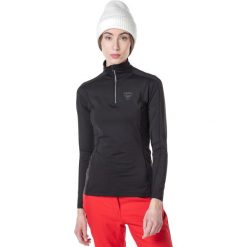 Koszulka termoaktywna Rossignol W Classique 1/2 Zip. Czarne topy sportowe damskie Rossignol, xl, bez wzorów, z dzianiny, bez ramiączek. Za 339.99 zł.