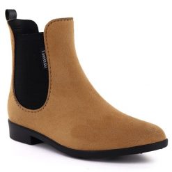 Kalosze damskie sztyblety camel T.Sokolski FLU KAL23-11. Brązowe kalosze damskie T.Sokolski, bez wzorów, z gumy. Za 99.99 zł.