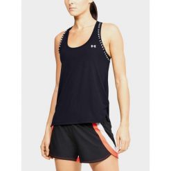 Koszulka fitness damska Under Armour Knockout Tank bez rękawów. Czarne bluzki sportowe damskie Under Armour, xl, bez kołnierzyka, bez ramiączek. Za 109.99 zł.