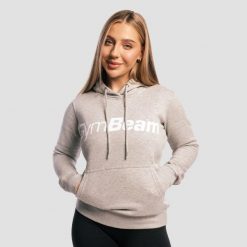 Bluza damska fitness z kapturem regular Athlete Grey. Szare bluzy sportowe damskie GYMBEAM, m, z bawełny. Za 83.90 zł.