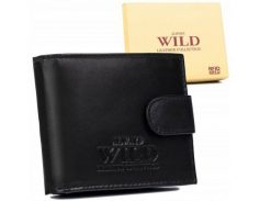 Portfel skórzany Always Wild [DH] N0035L-P-SCR czarny. Czarne portfele męskie Always Wild, bez wzorów, ze skóry. Za 37.99 zł.