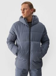 4F Kurtka narciarska w kolorze szaro-niebieskim rozmiar: M. Niebieskie kurtki narciarskie i snowboardowe damskie 4f, m, bez wzorów, bez kaptura. Za 254.74 zł.