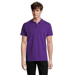Męska Koszulka Polo Spring II. Fioletowe koszulki polo męskie SOL'S, m, bez wzorów, z bawełny, bez ramiączek. Za 168.99 zł.