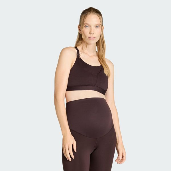 Biustonosz Optime Workout Medium Support Maternity. Brązowe biustonosze sportowe damskie Adidas, bez wzorów. Za 259.00 zł.