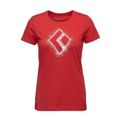 Koszulka damska bawełniana Black Diamond Chalked Up 2.0 Tee z krótkim rękawem. Czerwone bluzki sportowe damskie Black Diamond, m, bez wzorów, z bawełny, bez ramiączek. Za 166.05 zł.