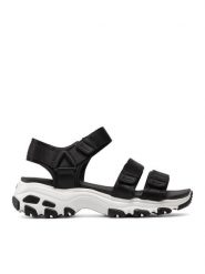 Skechers Sandały Fresh Catch 31514 /BLK Czarny. Czarne sandały damskie Skechers, bez wzorów, z materiału, bez obcasa, na płaskiej podeszwie. Za 285.59 zł.