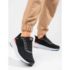 Buty sportowe damskie materiałowe DK czarne. Czarne buty sportowe na co dzień damskie bez wzorów, z materiału. Za 194.02 zł.