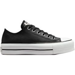 Trampki Converse Ctas Lift Clean Ox, Kobiety. Czarne trampki i tenisówki damskie Converse, bez wzorów, ze skóry. Za 590.00 zł.