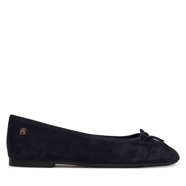 Baleriny Tommy Hilfiger. Niebieskie baleriny damskie Tommy Hilfiger, bez wzorów, bez obcasa. Za 409.99 zł.