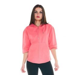 Bluza ciepła z bawełna z kaptur na co dzień. Brązowe bluzy sportowe damskie LEONE 1947 APPAREL, z bawełny. W wyprzedaży za 134.57 zł.