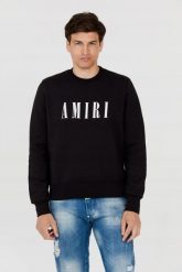 AMIRI Czarna bluza męska z dużym białym logo. Czarne bluzy bez kaptura męskie Amiri, m. W wyprzedaży za 1,599.99 zł.