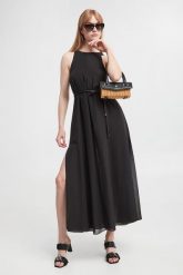 Sukienka EMPORIO ARMANI. Sukienki damskie Emporio Armani, bez wzorów, bez kołnierzyka, bez ramiączek. W wyprzedaży za 1,008.62 zł.