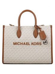 Michael Kors Torebka w kolorze beżowym - 35 x 27 x 12 cm rozmiar: onesize. Brązowe torebki klasyczne damskie Michael Kors, bez wzorów, z materiału, bez dodatków. Za 644.95 zł.