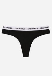 Czarne Majtki Typu Stringi z Bawełną i Napisami Veza. Czarne stringi damskie Born2be, l, bez wzorów, z bawełny. Za 7.99 zł.