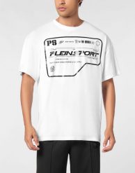 Koszulka T-shirt Col Rond Ss. Białe t-shirty męskie Plein Sport, l, bez wzorów, z bawełny, bez kołnierzyka. Za 433.55 zł.