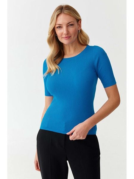 TATUUM Sweter w kolorze niebieskim rozmiar: XL. Niebieskie swetry klasyczne damskie Tatuum, xl, bez kołnierzyka. Za 127.65 zł.
