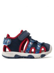 Geox Sandały B Sandal Multy Boy B450FB 014CE C0735 M Granatowy. Niebieskie sandały chłopięce Geox, ze skóry, bez zapięcia. Za 209.99 zł.