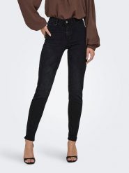 JDY Dżinsy - Skinny fit - w kolorze czarnym rozmiar: XS/L34. Czarne jeansy damskie JDY, z podwyższonym stanem. Za 87.81 zł.
