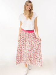 Zwillingsherz Spódnica "Flower Field" w kolorze białym rozmiar: S/M. Białe spódniczki damskie Zwillingsherz, m, bez wzorów, z wiskozy, maxi, proste. Za 114.17 zł.