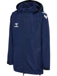 Kurtka Dziecięca sportowa Hummel hmlLEAD 2.0 NA KAŻDĄ POGODĘ. Niebieskie kurtki treningowe męskie HUMMEL, bez wzorów, z materiału, na fitness i siłownię. Za 234.99 zł.
