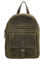 HIDE & STITCHES Skórzany plecak w kolorze khaki - 20,5 x 28,5 x 11 cm rozmiar: onesize. Brązowe plecaki damskie HIDE & STITCHES, bez wzorów, z materiału. Za 208.99 zł.