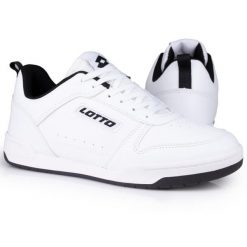 Buty męskie trampki sportowe Lotto TOCO BC. Białe trampki i tenisówki męskie Lotto, bez wzorów, z materiału, bez zapięcia. Za 139.00 zł.