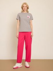 BGN Koszulka w kolorze szarym rozmiar: 34. Szare bluzki damskie BGN, bez wzorów, bez kołnierzyka, bez ramiączek. Za 56.99 zł.