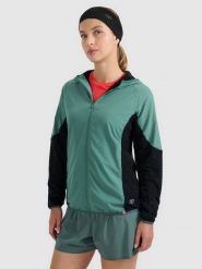 4F Bluza do biegania w terenie Primaloft Active damska - turkusowa XS. Niebieskie bluzy z kapturem damskie 4f, l, z materiału. Za 299.99 zł.