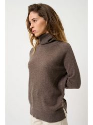 AUTHENTIC CASHMERE Kaszmirowy golf "Madeline" w kolorze brązowym rozmiar: S. Brązowe golfy damskie AUTHENTIC CASHMERE, s, bez wzorów, z kaszmiru, bez ramiączek. Za 457.95 zł.