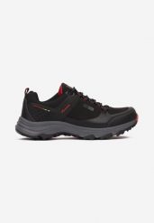 Czarno-Czerwone Buty Sportowe Salomene. Czarne buty trekkingowe męskie Born2be, przed kostkę, bez zapięcia, trekkingowe. Za 169.99 zł.