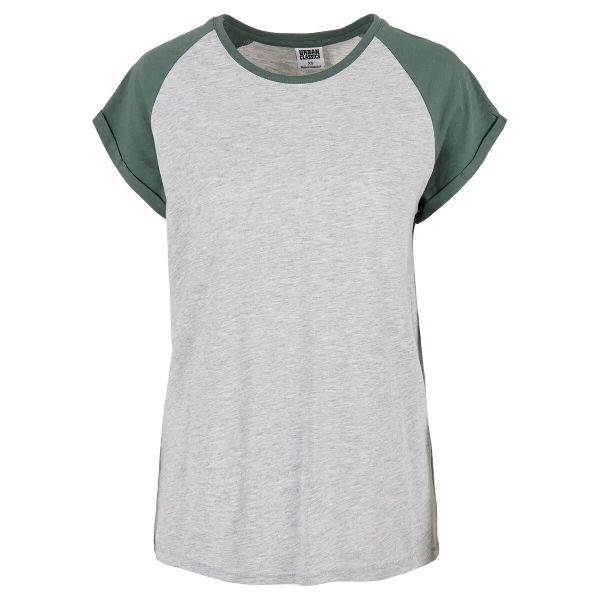 Koszulka damska Urban Classics contrast raglan. Szare bluzki damskie Urban Classics, xs, bez wzorów, z dżerseju, bez kołnierzyka. Za 92.00 zł.