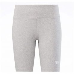 Spodenki damskie Reebok Identity Fitted. Szare spodenki sportowe damskie Reebok, l, z bawełny, rowerowe. Za 82.99 zł.